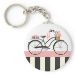 Polka Dot Bicycle Key Chain