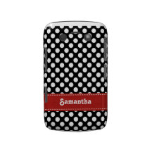 Polka Dot BlackBerry Bold Case Cover Red Black Whi