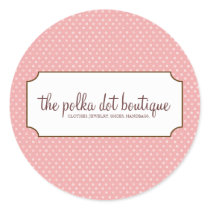 Polka Dot Business Stickers