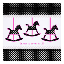 Polka Dot : Carousel Party Invitation