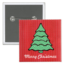 Polka Dot Christmas Tree Buttons