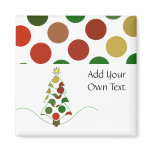 Polka Dot Christmas Tree Customisable Magnet