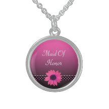 Polka Dot Daisy Pink Wedding Jewelry