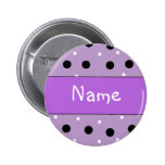 Polka Dot Design - Customise with your name Buttons