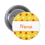 Polka Dot Design - Customise with your name Buttons