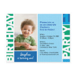 Polka Dot First Birthday Party Invitation Postcard