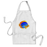 Polka Dot Fish in Blue & Orange Apron