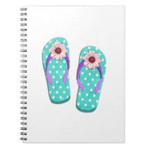 Polka Dot Flip Flops Note Book