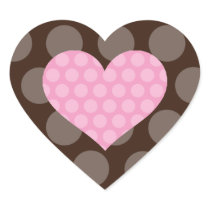 Polka Dot Heart Wedding Seal