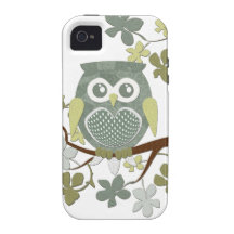 Polka Dot Owl in Tree Vibe iPhone 4 Cover