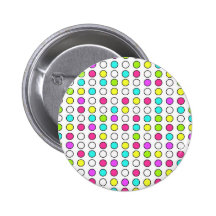 Polka Dot Pattern Pink Teal Lime Green Yellow