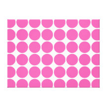 Polka Dot Pattern Print Design Hot Pink Polka Dots Canvas Prints