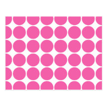 Polka Dot Pattern Print Design Hot Pink Polka Dots Post Cards