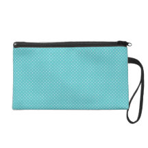 Polka dot pin dots cute retro tiffany blue pattern wristlet purses
