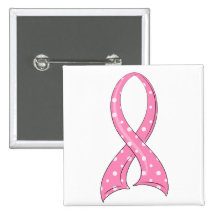 Polka Dot Pink Ribbon Breast Cancer