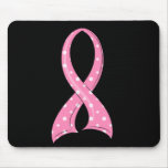 Polka Dot Pink Ribbon Breast Cancer Mouse Mats