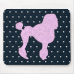 Polka Dot Poodle Mouse Pads