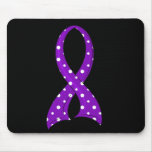 Polka Dot Purple Ribbon Epilepsy Mousepad