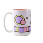 Polka dot & Stripes Purple Monogram Mug