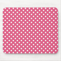 Polka Dots in Dark Pink Mousepad