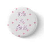 Polka Dots It's a Girl buttons