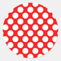 Polka Dots on Red Sticker