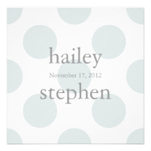 Polka Dots · Periwinkle · Wedding Invitation