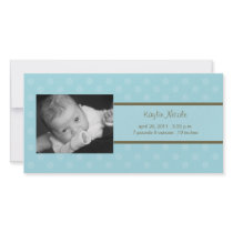 Polka Dots Photo Card Birth Announcement