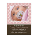 Polka Dots Pink/Brown • Baby Announcement