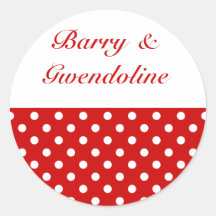Polka Dots Red + Custom Colour Sticker