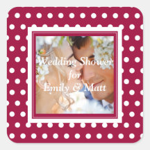 Polka Dots Wedding Stickers