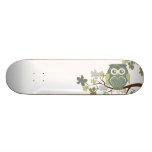 Polka Tree Owl Skateboard