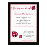 Polkadot Ladybug Baby Shower 5x7 Personalised Invite