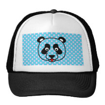 Polkadot Panda Face Trucker Hats