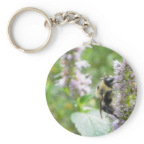 Pollination – Bumblebee on Agastache Keychain