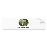 Pollinator Inside (Bee On White Flower) Bumper Stickers