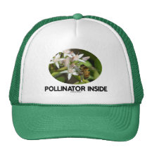 Pollinator Inside (Bee On White Flower) Mesh Hat