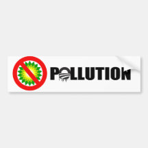 POLLUTION BUMPER STICKERS