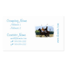 Polo Horse Match Business Cards