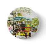 'Polperro Horse Bus' Button