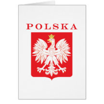 Polska Eagle Red Shield Greeting Card