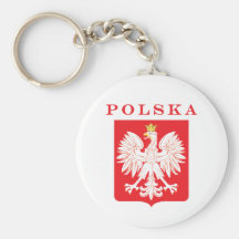 Polska Eagle Red Shield Keychains