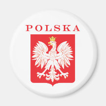 Polska Eagle Red Shield Refrigerator Magnets