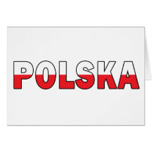 Polska in Polish Flag Colours Cards