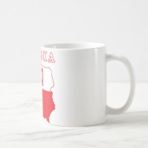 Polska Map With Eagle Coffee Mug