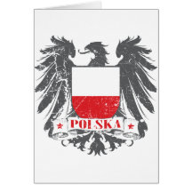 Polska Shield Greeting Card