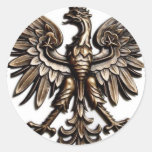 Polski orzelek round stickers