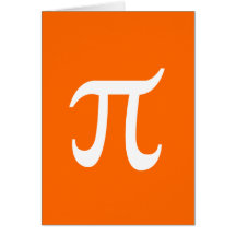 POLYAMORY PI SYMBOL WHITE GREETING CARDS