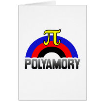 POLYAMORY RAINBOW FLAG GREETING CARD