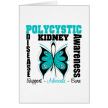 Polycystic Kidney Disease Awareness Butterfly Greeting Card